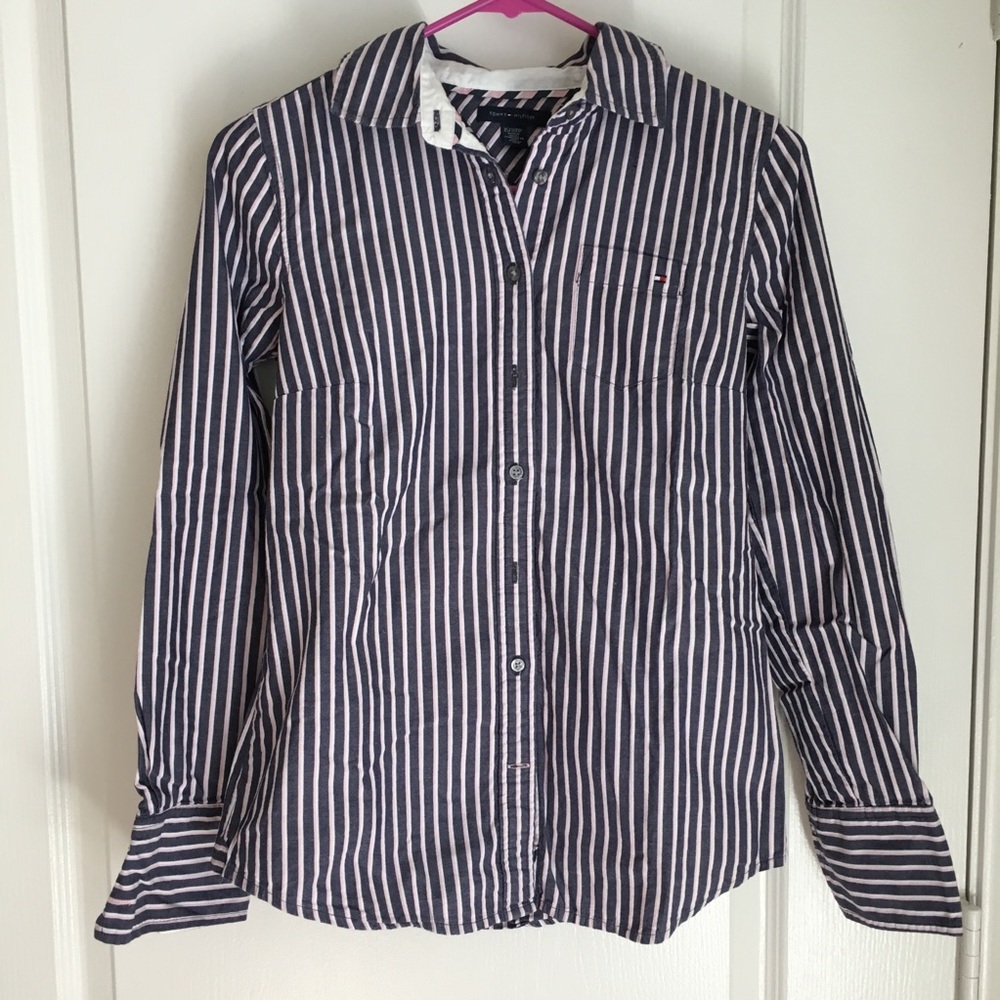 Tommy Hilfiger Striped Button Down Shirt XS
